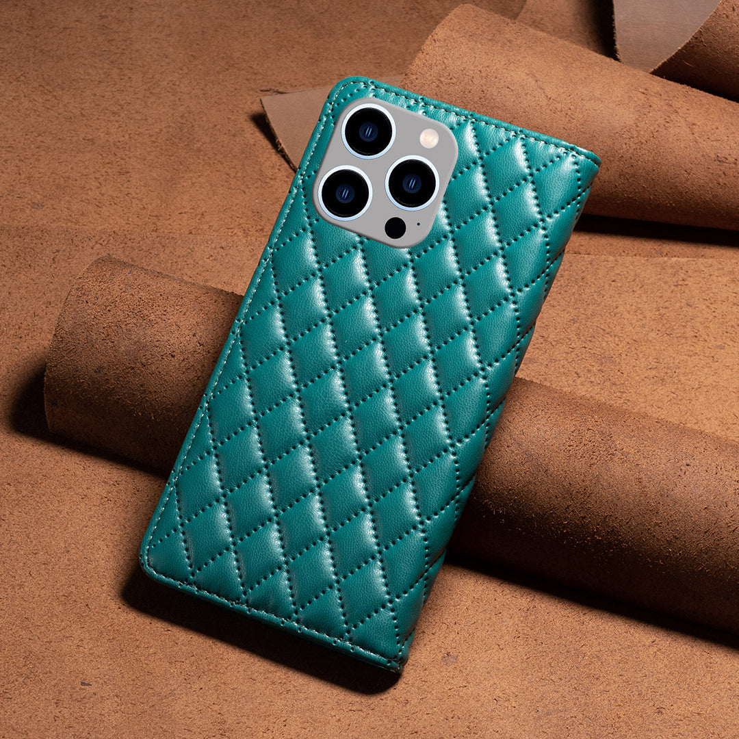 Binfen Color BF Style-16 For iPhone 15 Pro Max PU Leather Flip Stand Cover Card Holder Phone Case - Green Binfen Color BF Style-16 For iPhone 15 Pro Max PU Leather Flip Stand Cover Card Holder Phone Case - Green